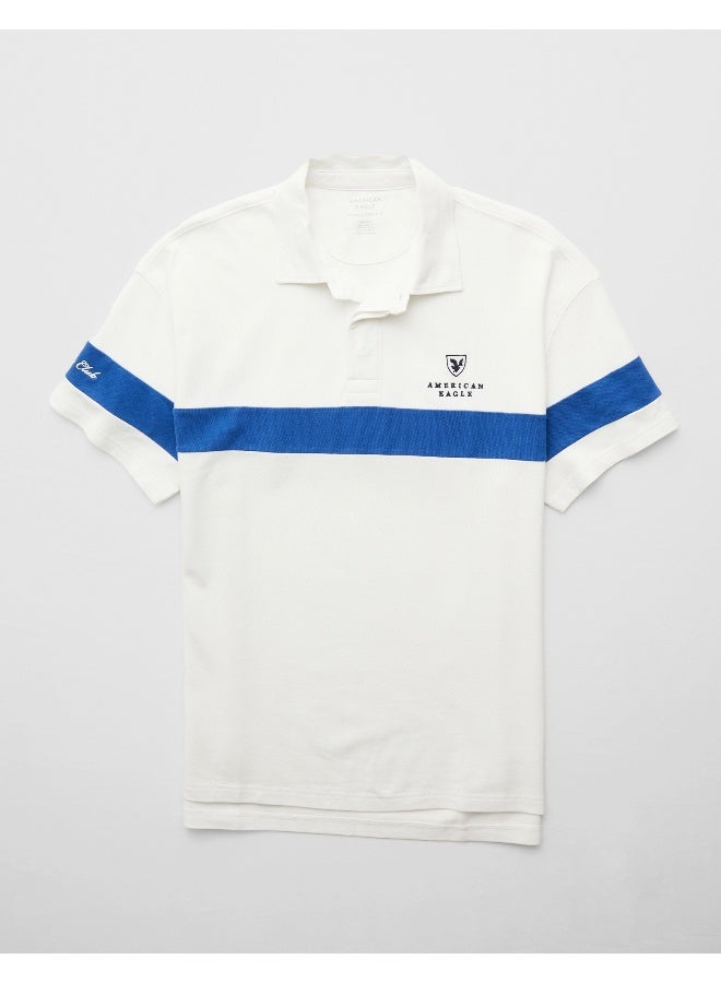 American Eagle AE Logo Rugby Polo Shirt  - Image 4