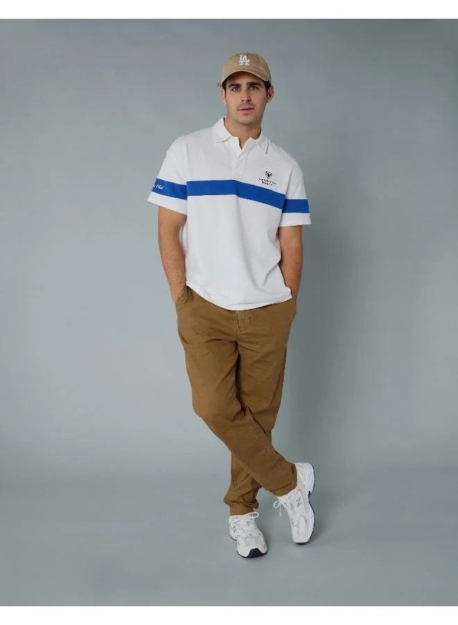 American Eagle AE Logo Rugby Polo Shirt