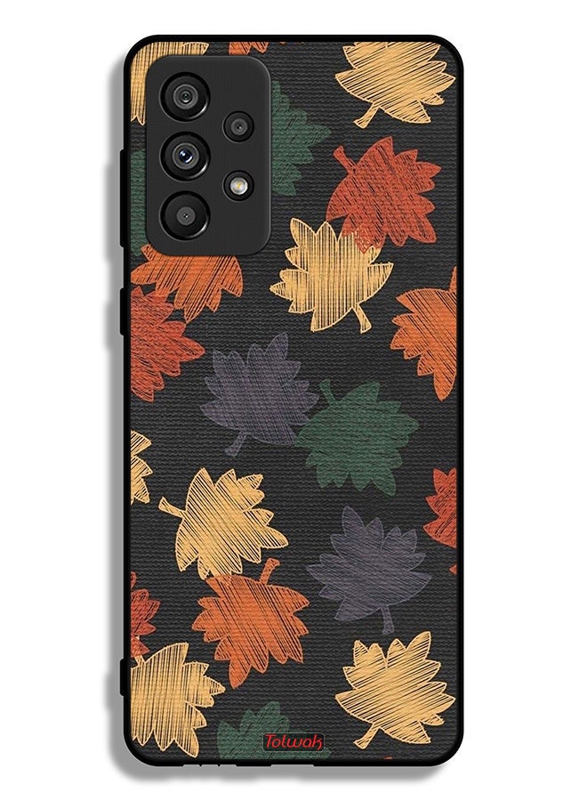 Tolwak غطاء حماية لجهاز سامسونج جالاكسي A73 5G بتصميم أوراق الخريف - Image 1