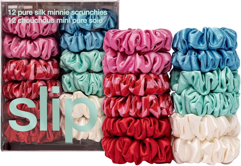 slip Minnie Silk Scrunchies Sundown Set of 12100 Mulberry Slipsilk Ultra Soft AntiCrease Gentle on Hair Reduces Breakage Stylish Durable Ideal for All Hair Types