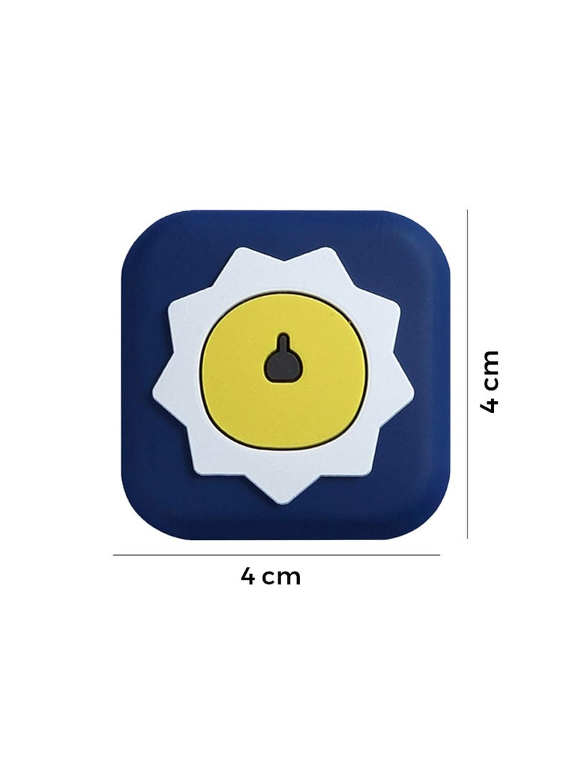 Kitcheniqa Kitcheniqa Silicone Cartoon Crash Pad Door Stopper Wall Protector Self Adhesive Door Knob Rubber Pad for Furniture Silencer for Walls Door Pad Bumper Pads for Wall 4Piece Multi  - Image 2