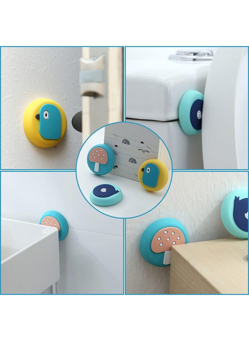 Kitcheniqa Kitcheniqa Silicone Cartoon Crash Pad Door Stopper Wall Protector Self Adhesive Door Knob Rubber Pad for Furniture Silencer for Walls Door Pad Bumper Pads for Wall 4Piece Multi  - Image 3
