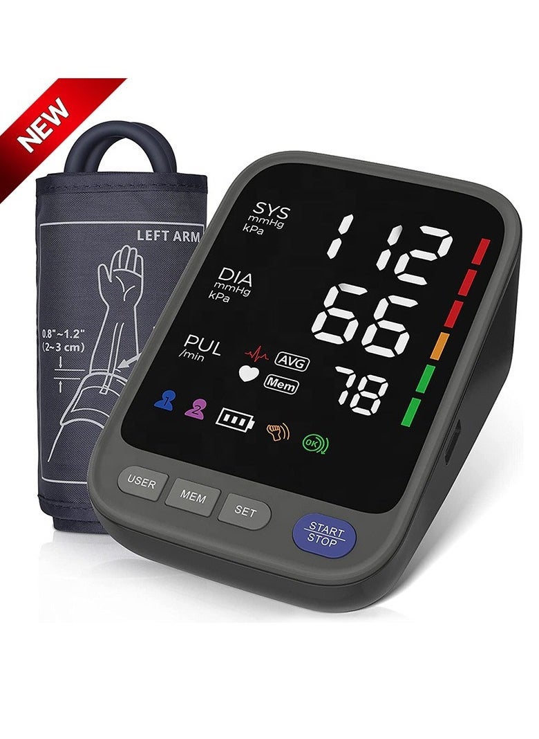 Generic Blood Pressure Machine, Automatic Digital Upper Arm Blood Pressure Monitor with Adjustable Large Cuff  - Image 1