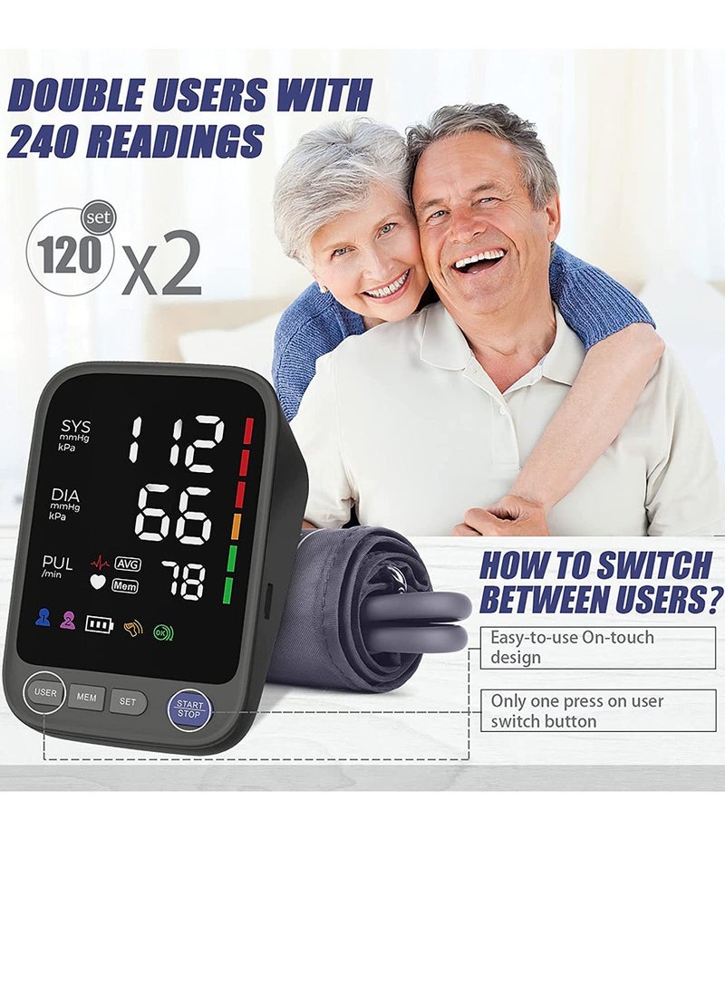 Generic Blood Pressure Machine, Automatic Digital Upper Arm Blood Pressure Monitor with Adjustable Large Cuff  - Image 2
