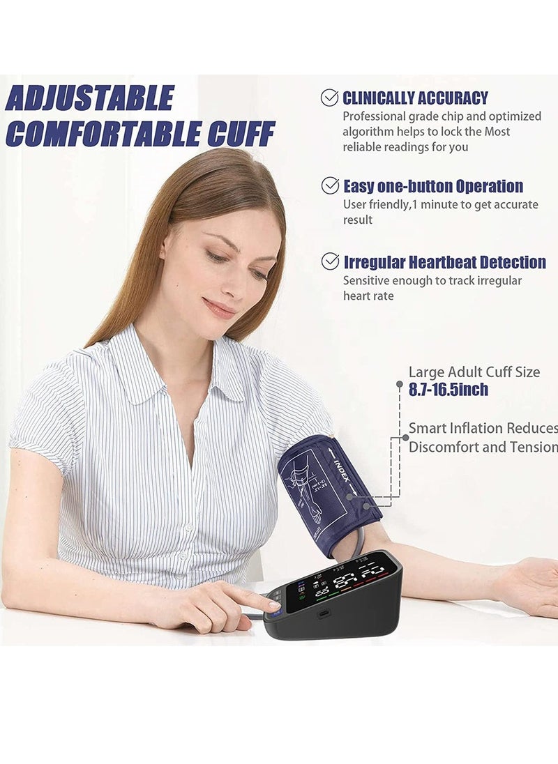 Generic Blood Pressure Machine, Automatic Digital Upper Arm Blood Pressure Monitor with Adjustable Large Cuff  - Image 3