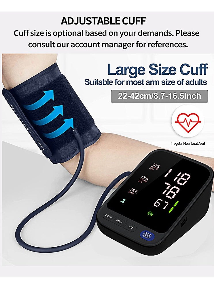 Generic - Blood Pressure Machine, Automatic Digital Upper Arm Blood Pressure Monitor with Adjustable Large Cuff - Image 1