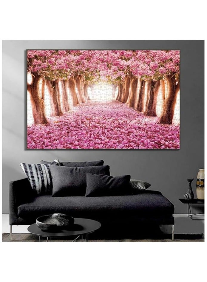 1000 Pieces Jigsaw Paper Puzzles, Building Model - Cherry Tree Romantic Pink - Image 2