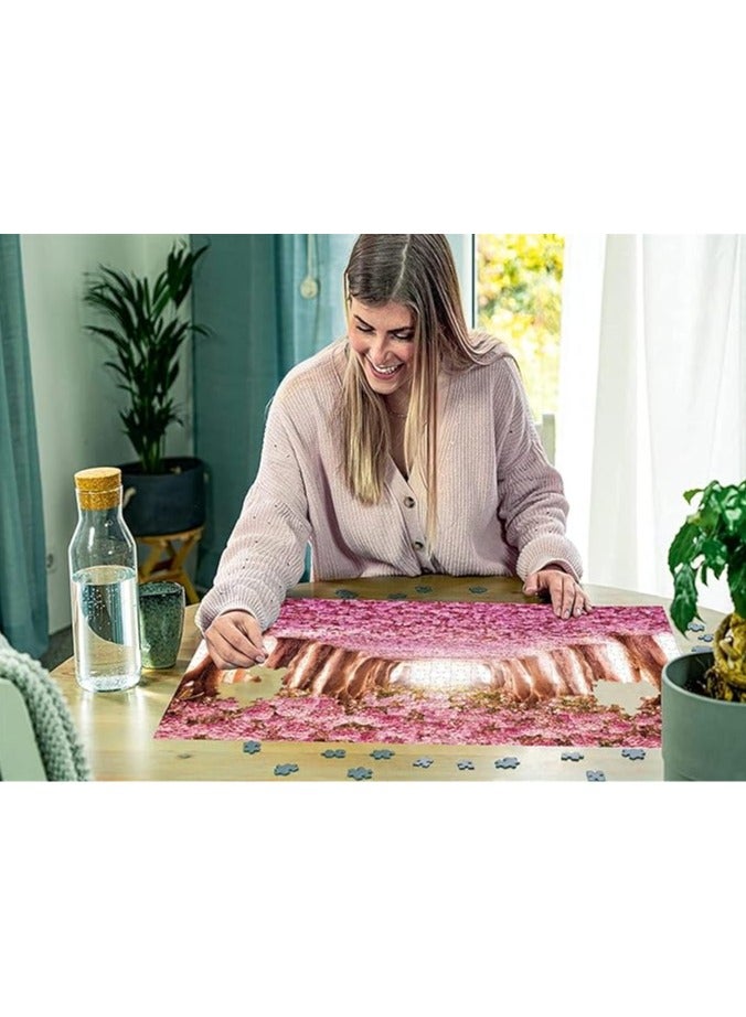 1000 Pieces Jigsaw Paper Puzzles, Building Model - Cherry Tree Romantic Pink - Image 3