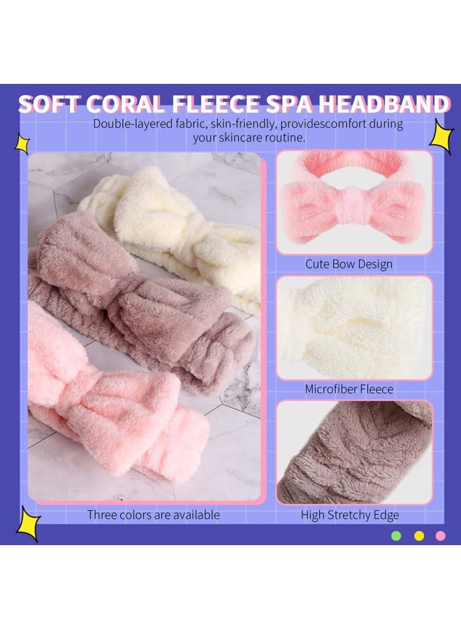 WSYUB Spa Headbands, Makeup Headbands,Bow Headband for Washing Face skincare headbands for women, Hair Bands - Image 3