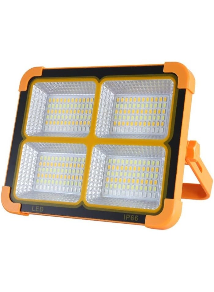 Solar LED Flood Light, IP66 Waterproof Portable Outdoor Work Light with USB Rechargeable Camping Lantern - Image 2