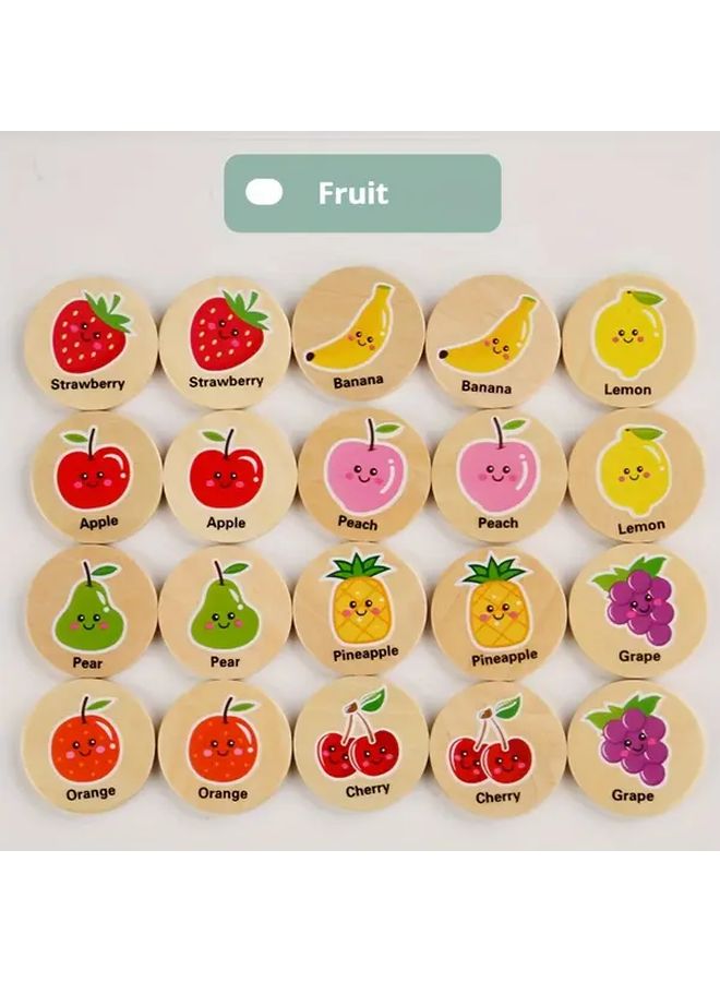 Wooden Animal Matching Memory Toys For Early Education Learning Development - Image 5