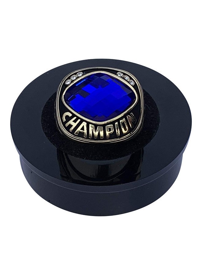 Express Medals Champion Blue MVP All Star Trophy Ring in Sizes 6 to 15 with Award Display Stand Case and Neck Display Ball Style Chain 6 - Image 4