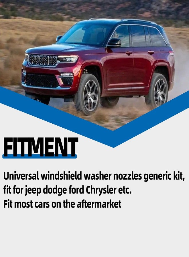 MITZONE Universal Windshield Washer Nozzle Kit Replace 47137, The screw-on style nozzles (Universal Windshield Washer Nozzle) - Image 2