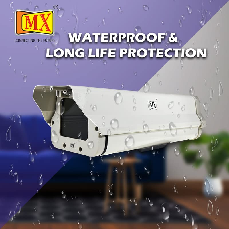 MX Outdoor WiFi CCTV Bullet Camera Dust Cover – IP66 Weather Resistant Protection | Ethernet Port Compatible | Waterproof Housing for Security Cameras | Made in India - Image 4