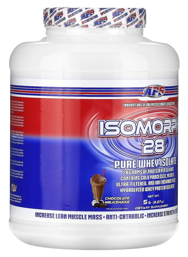 APS Isomorph 28 Pure Whey Isolate Chocolate Milkshake 5 lb (2.27 kg) - Image 2