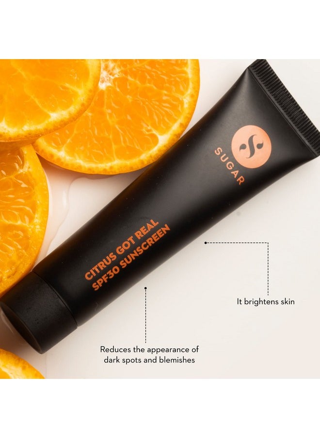 SUGAR Cosmetics - Citrus Got Real Sunscreen For All Skin Types Spf30 | No White Cast | Uva/B & Blue Light Protection | Enriched With Vitamin C - 30G - Image 1