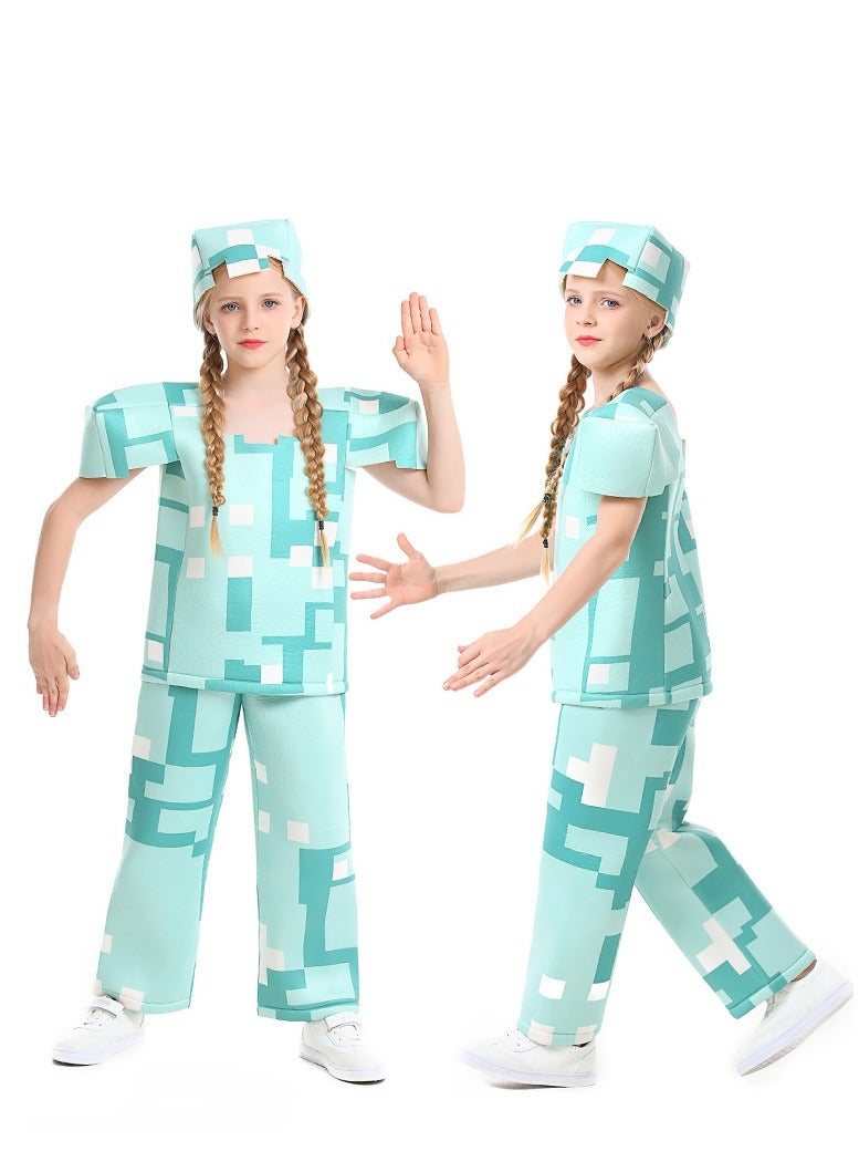Minecraft Costumes, Magical Diamond Armor Sets for Kids, Minecraft Cosplay Costumes, Minecraft Cosplay Show Costumes - Image 5