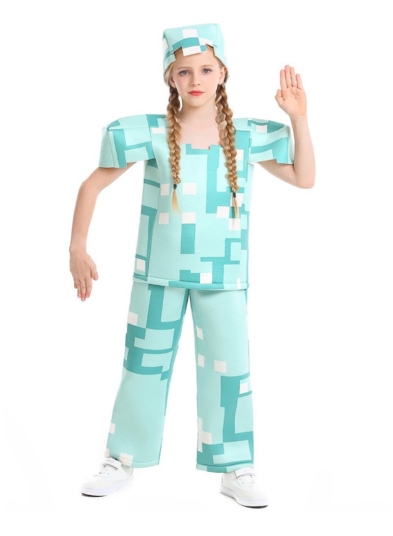 Minecraft Costumes, Magical Diamond Armor Sets for Kids, Minecraft Cosplay Costumes, Minecraft Cosplay Show Costumes - Image 1