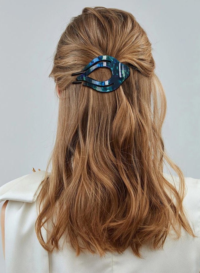 AWAYTR French Concord Curved Acrylic Hair Clips - 4Pcs Thick Flat Strong Hold Clips for Women - Image 5