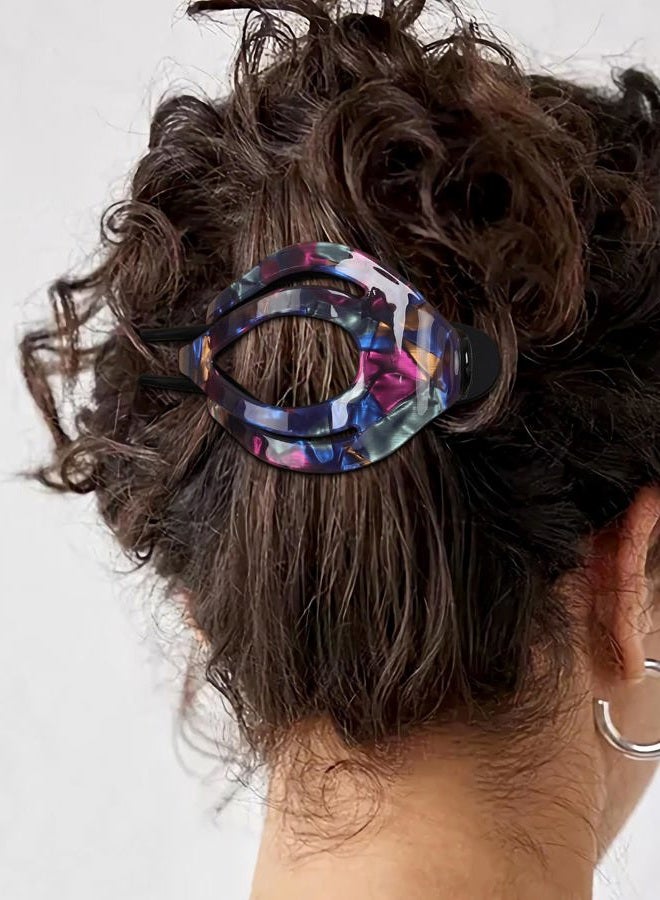 AWAYTR French Concord Curved Acrylic Hair Clips - 4Pcs Thick Flat Strong Hold Clips for Women - Image 4