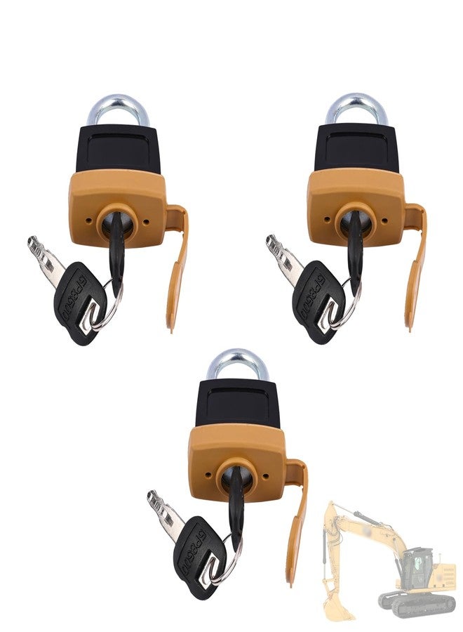 جيت فار واي قفل Getfarway 246-2641 مكون من 3 مجموعات مع مفتاح متوافق مع غطاء وقود Caterpillar CAT 7X7700 1428828 20103300 2849039 استبدال 5P8501 5P8500 2462641 (3) - Image 1