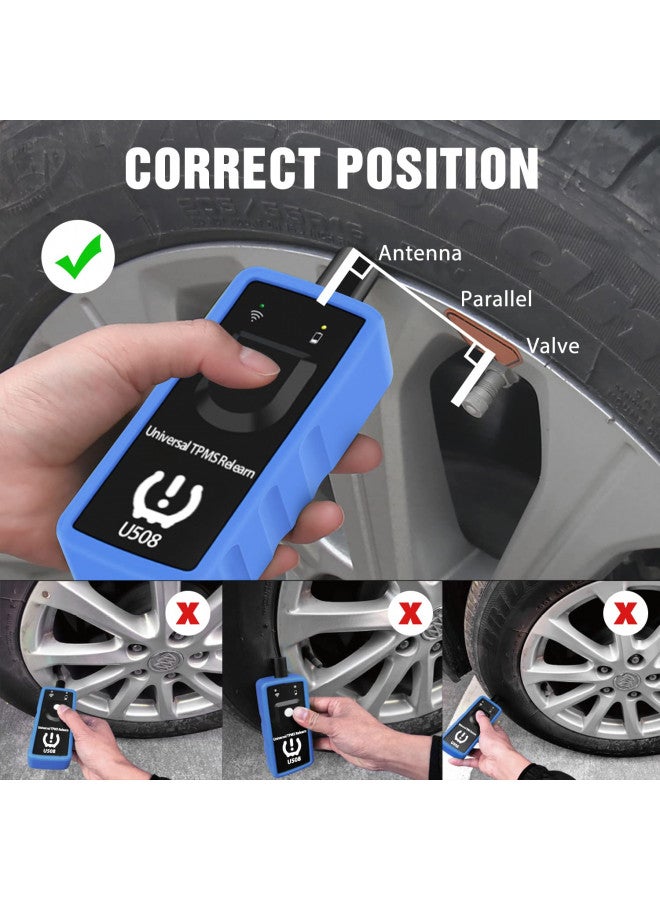 JDIAG TPMS Relearn Tool U508 Universal for Chevy, for Ford, for GMC, for Cadillac and More Series Vehicles Tire Pressure Monitor Sensor TPMS Reset Activation Tool 2023 Edition (U508, A) - Image 3