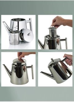 LOOPITYS 1500ml stainless steel teapot with a filter can be used to make flower tea or coffee  - Image 5