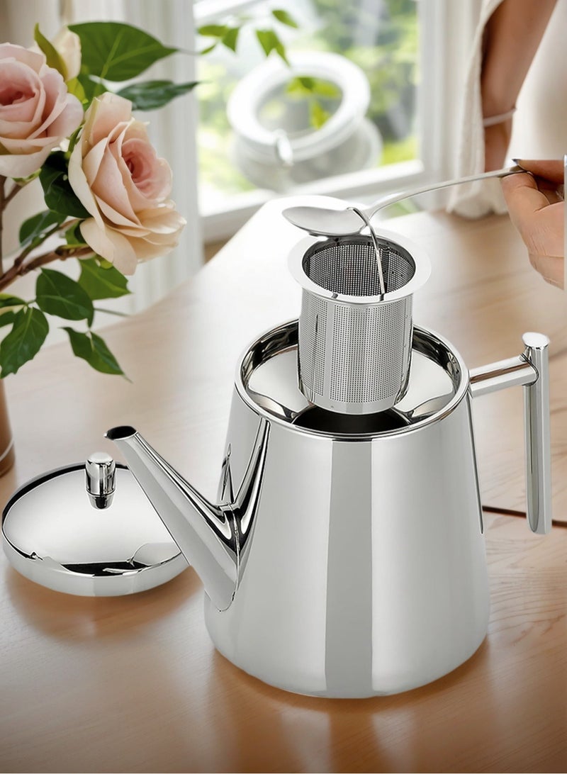 لوبيتيز الفولاذ المقاوم للصدأ إبريق الشاي مع فلتر يمكن استخدامها لصنع الشاي أو القهوة - Image 3