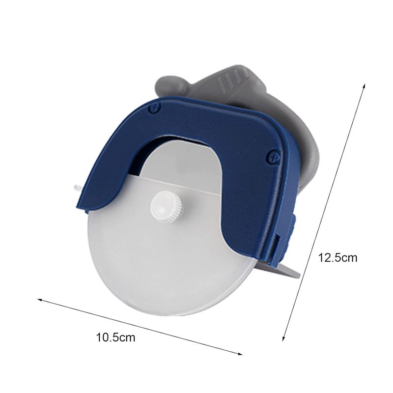 FS COOL Pizza Cutter Wheel Sharp Stainless Steel Pizza Slicer with Comfortable AntiSlip Handle and Protective Blade Guard Blue - Image 2