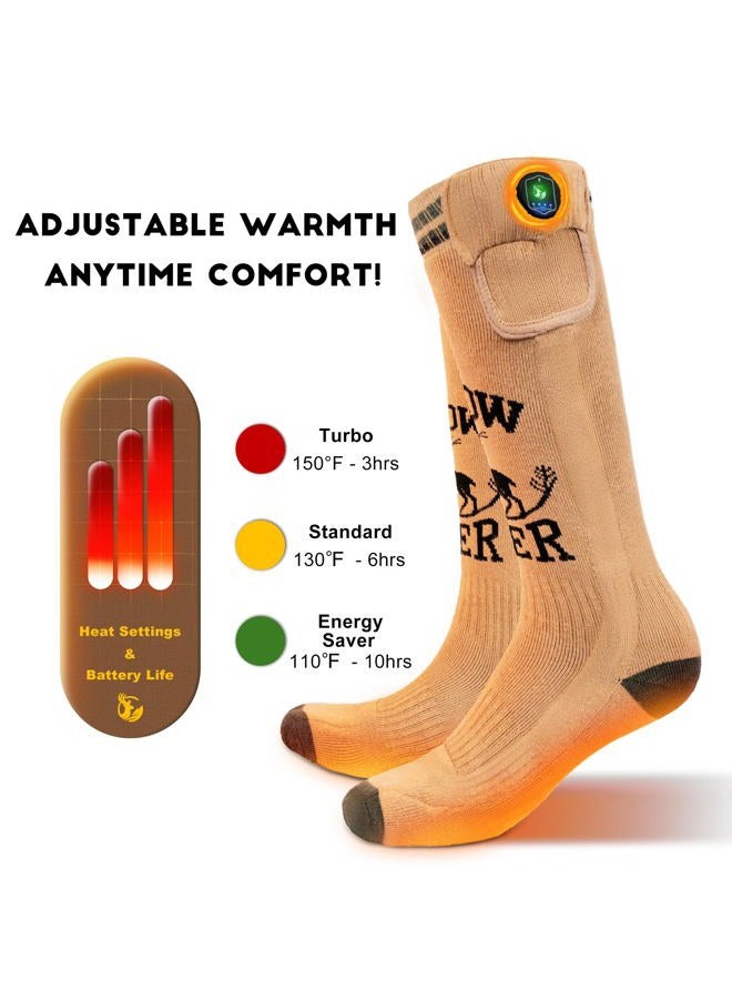 SNOW DEER Heated Socks, APP Controlled Rechargeable Socks for Men Women,7.4V Battery Socks for Hunting - Image 3