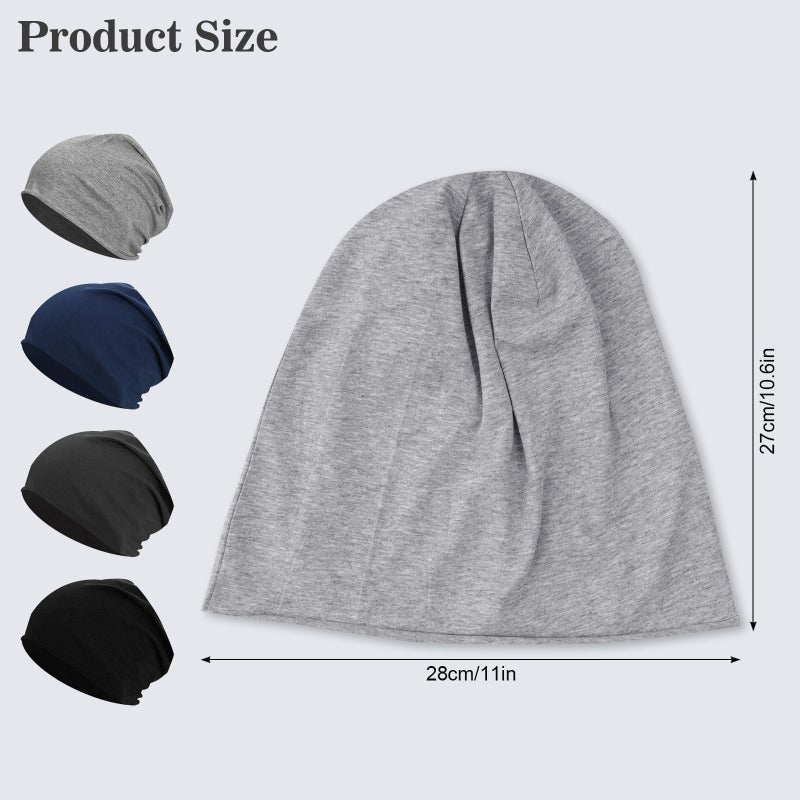 Sdfvsdg Slouchy Beanie Lightweight Running Beanie Cotton Skull Cap Hip-Hop Soft Hats for Men Women - Image 3