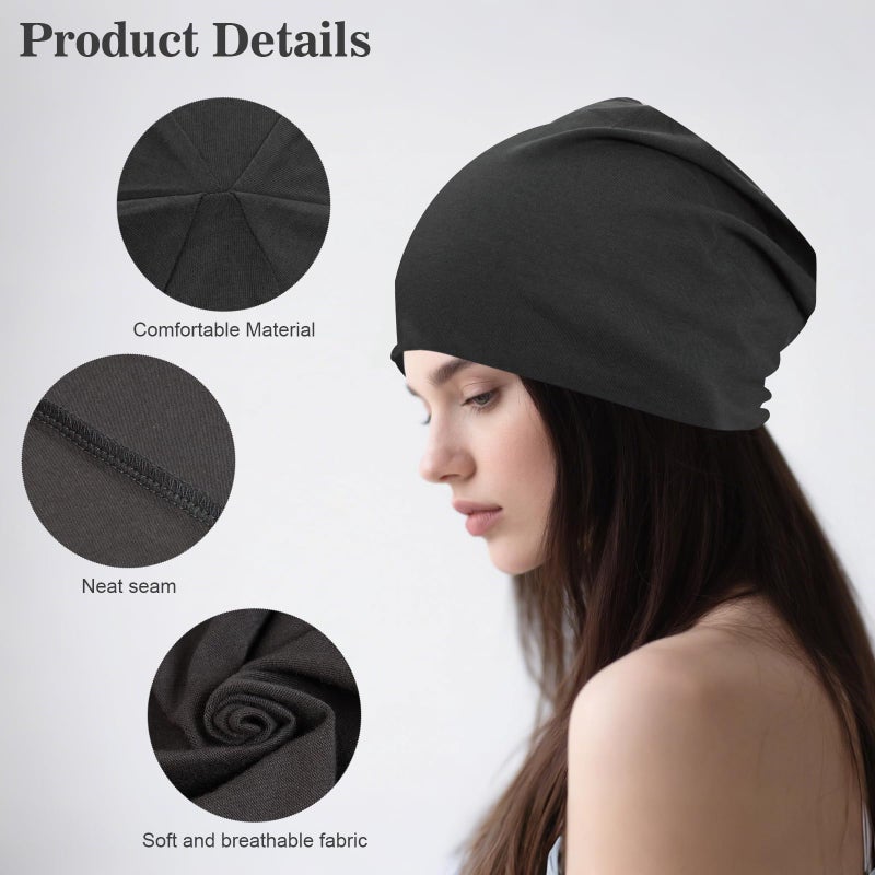 Sdfvsdg Slouchy Beanie Lightweight Running Beanie Cotton Skull Cap Hip-Hop Soft Hats for Men Women - Image 2