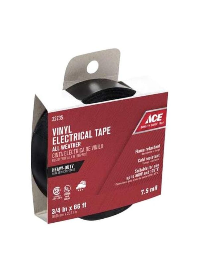 Ace Heavy Duty Abrasion Weather Resistant Vinyl Electrical Tape Black 3/4inch x 66ft 32735 - Image 2