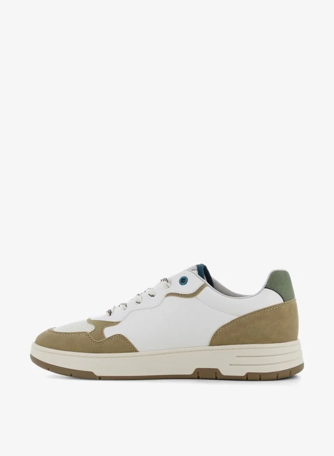 اس جي Men's Colourblock Lace-Up Sneakers