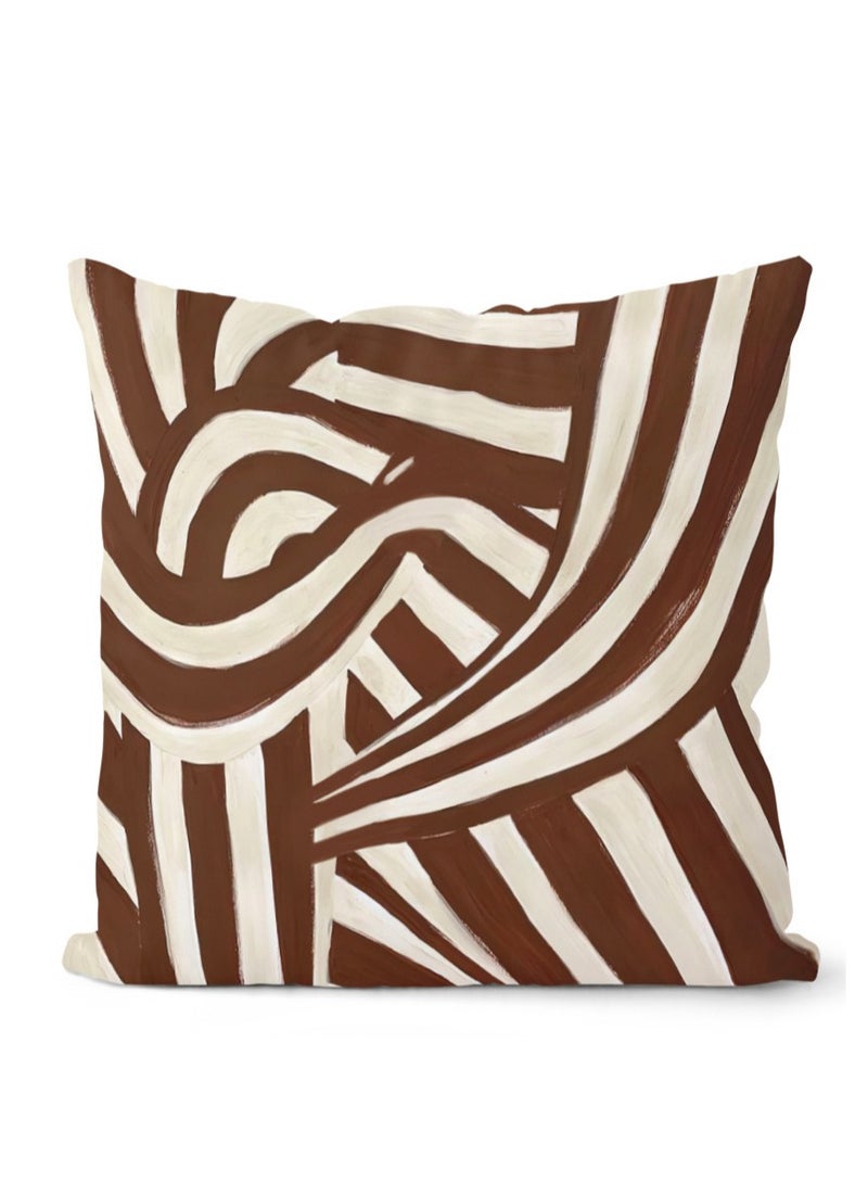 4 قطع من أغطية الوسائد المزخرفة على طراز بوهو، أغطية وسائد رمي 18 × 18، أكياس وسائد مربعة مقاس 45 × 45 سم للأثاث الخارجي ومقاعد الحديقة وغرفة المعيشة والأريكة وديكور المزرعة - Image 3