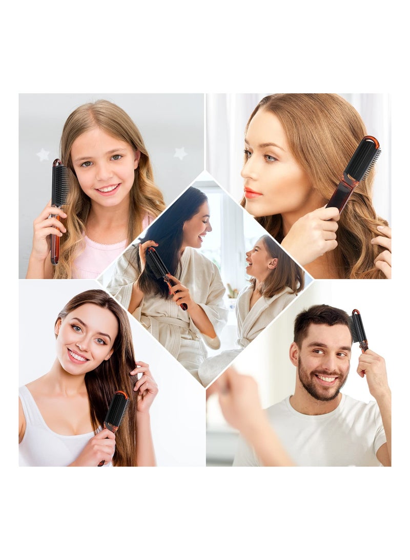 Y&D 4 Pcs Folding Hair Brush with Mirror Portable Mini Brush Small Compact Pocket Comb for Family School Travel Car Gym Wig Bag Purse Gift Women Kids (Tortoiseshell) - Image 3