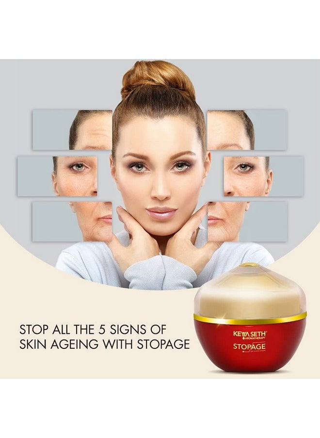 Keya Seth Aromatherapy Keya Seth Aromatherapy, Stopage-Age Reversal Treatment-Control Wrinkles, Rejuvenating, Night Cream For Glowing & Youthful Looking Complexing With Goodness Of Essential Oil 50Gm  - Image 2