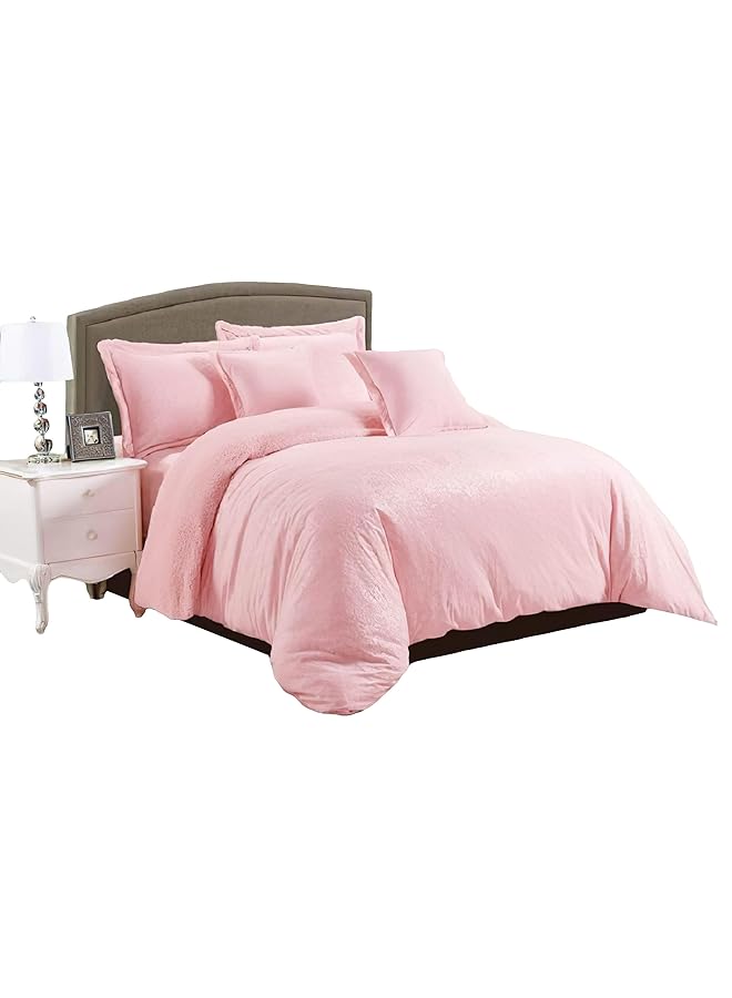 Winter Fur Comforter Set 6 Pieces King Size Irene 03