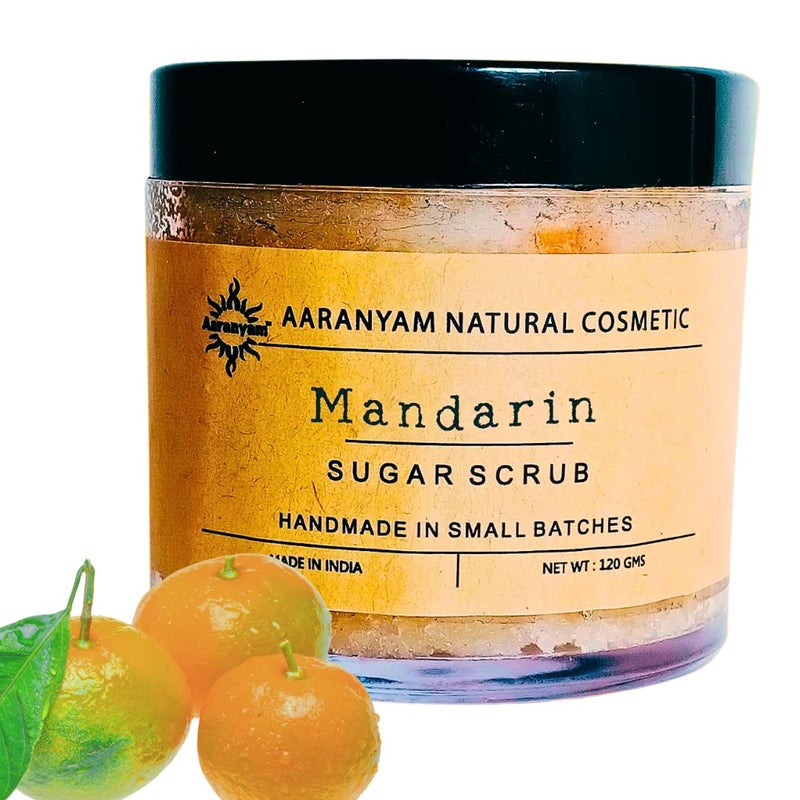 Aaranyam - Madrin Body Sugar Scrub for Men & Women Natural Ten & Dust Removal Body 120 g - Age Revitalizing | With Vitamin E - Image 1
