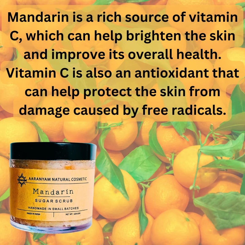 Aaranyam - Madrin Body Sugar Scrub for Men & Women Natural Ten & Dust Removal Body 120 g - Age Revitalizing | With Vitamin E - Image 3