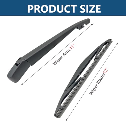 DUILEO Rear Windshield Wipers Blade Arm Set for Honda CR-V 2017-2023 / for Jeep Wrangler 2018-2023/ for Nissan Murano Cube 2009-2014 / for Acura RDX 2019-2023 - Image 3