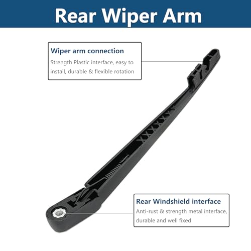 DUILEO Rear Windshield Wipers Blade Arm Set for Honda CR-V 2017-2023 / for Jeep Wrangler 2018-2023/ for Nissan Murano Cube 2009-2014 / for Acura RDX 2019-2023 - Image 5
