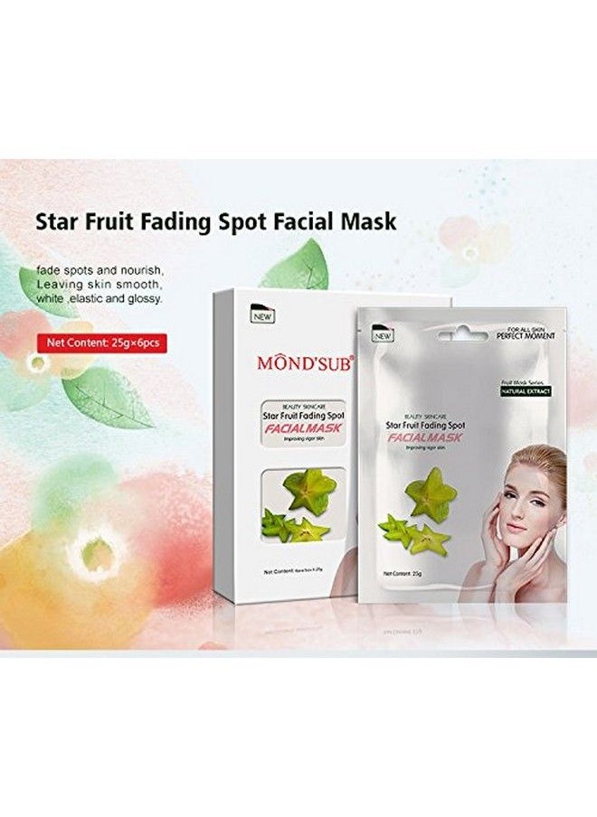 Mond'sub - Star Fruit Beauty Skin Care Face Sheet Facial Mask With Natural Extract Improving Vigor Skin 25Gm Each For Unisex (Pack Of 9) - Image 1