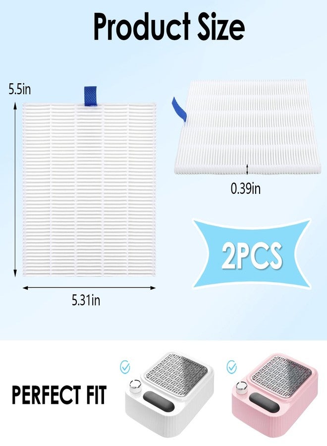 BLUETOP 2PACK Reusable Nail Dust Collector Filter, Replacement Filters Compatible with Nail Duster Collector, Powerful Nail Vacuum Nail Filters, Nail Dust Extractor Replacement, Easy to Clean 5.51x5.31inch - Image 5