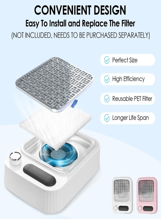 BLUETOP 2PACK Reusable Nail Dust Collector Filter, Replacement Filters Compatible with Nail Duster Collector, Powerful Nail Vacuum Nail Filters, Nail Dust Extractor Replacement, Easy to Clean 5.51x5.31inch - Image 2