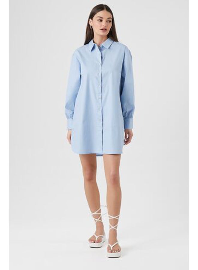 FOREVER 21 Poplin Mini Shirt Dress - Image 4