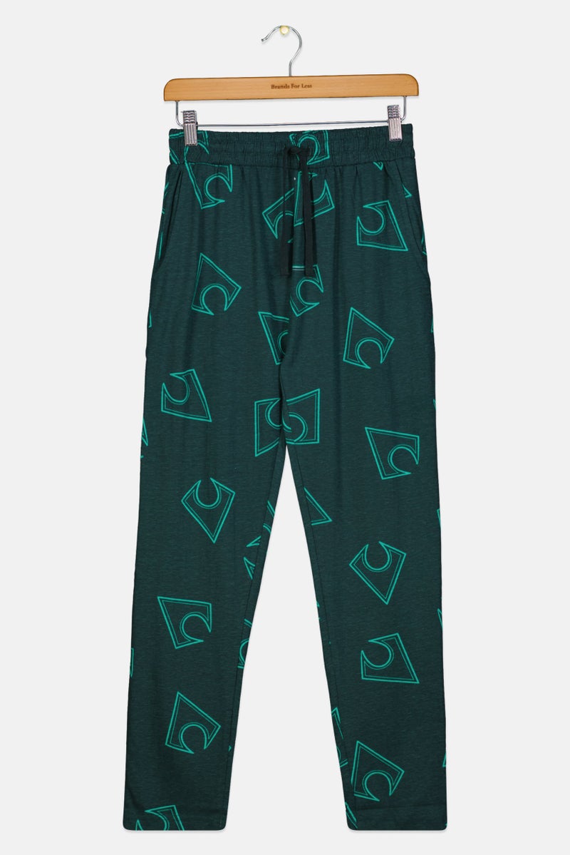 DC Kids Boy Allover Print Pajama Pants, Green - Image 1