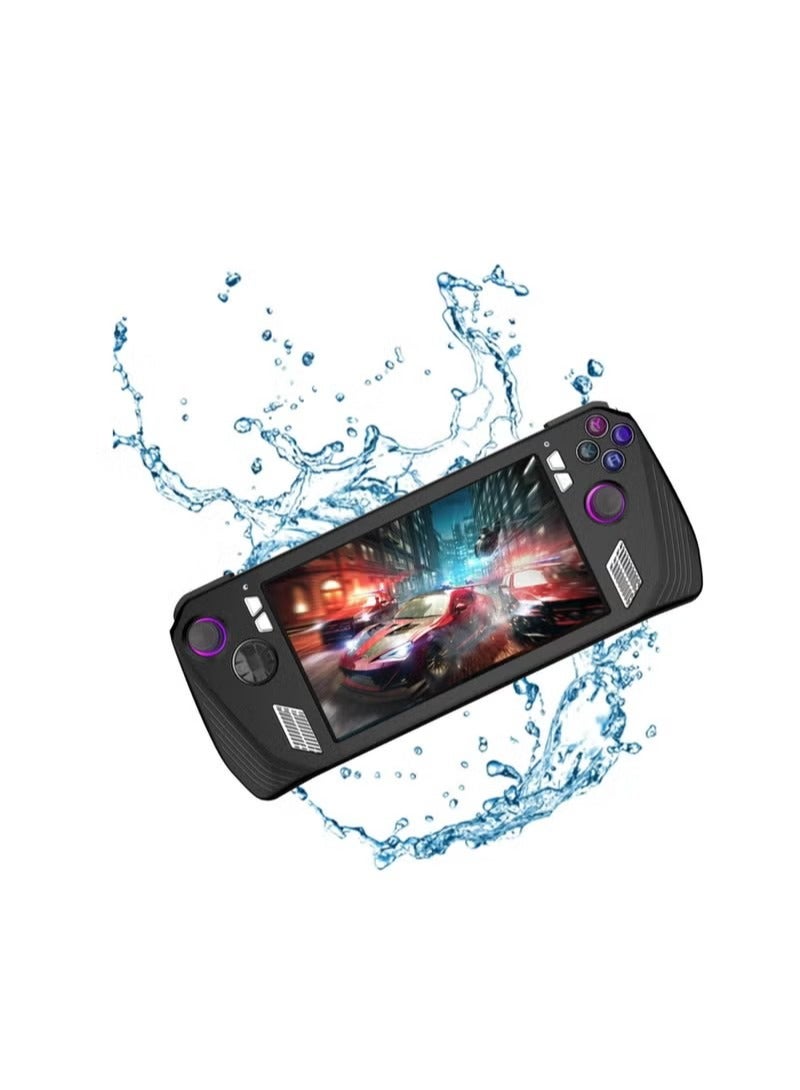 Non-Slip Soft Silicone/TPU Protective Case Protector, Silicone Case for Rog-Ally Handheld, Game Console Skin Cover for Rog Ally Accessories (Black) - Image 4