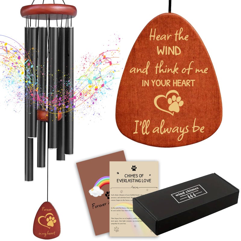 JUBOPE Pet Memorial Wind Chimes 26 Dog Memorial Gifts for Loss of Dog Dogs Remembrance Bereavement Gift Pet Loss Sympathy Gifts Design 3 - Image 2