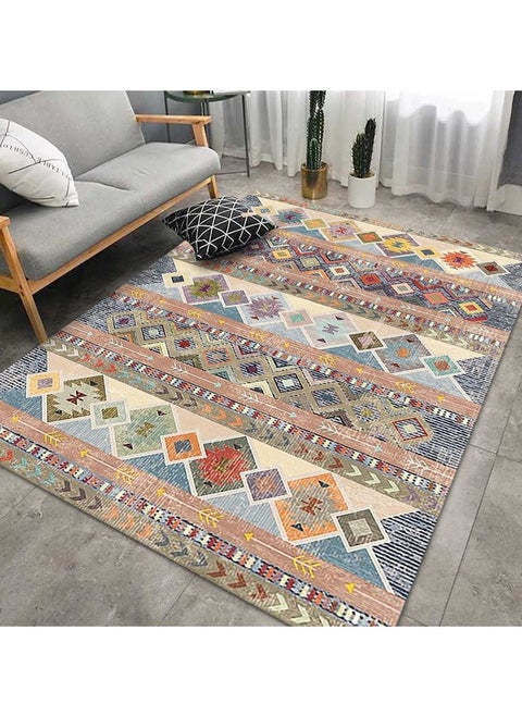 Polyester Fiber Abstract Ink Splashing Retro Ethnic Style Carpet